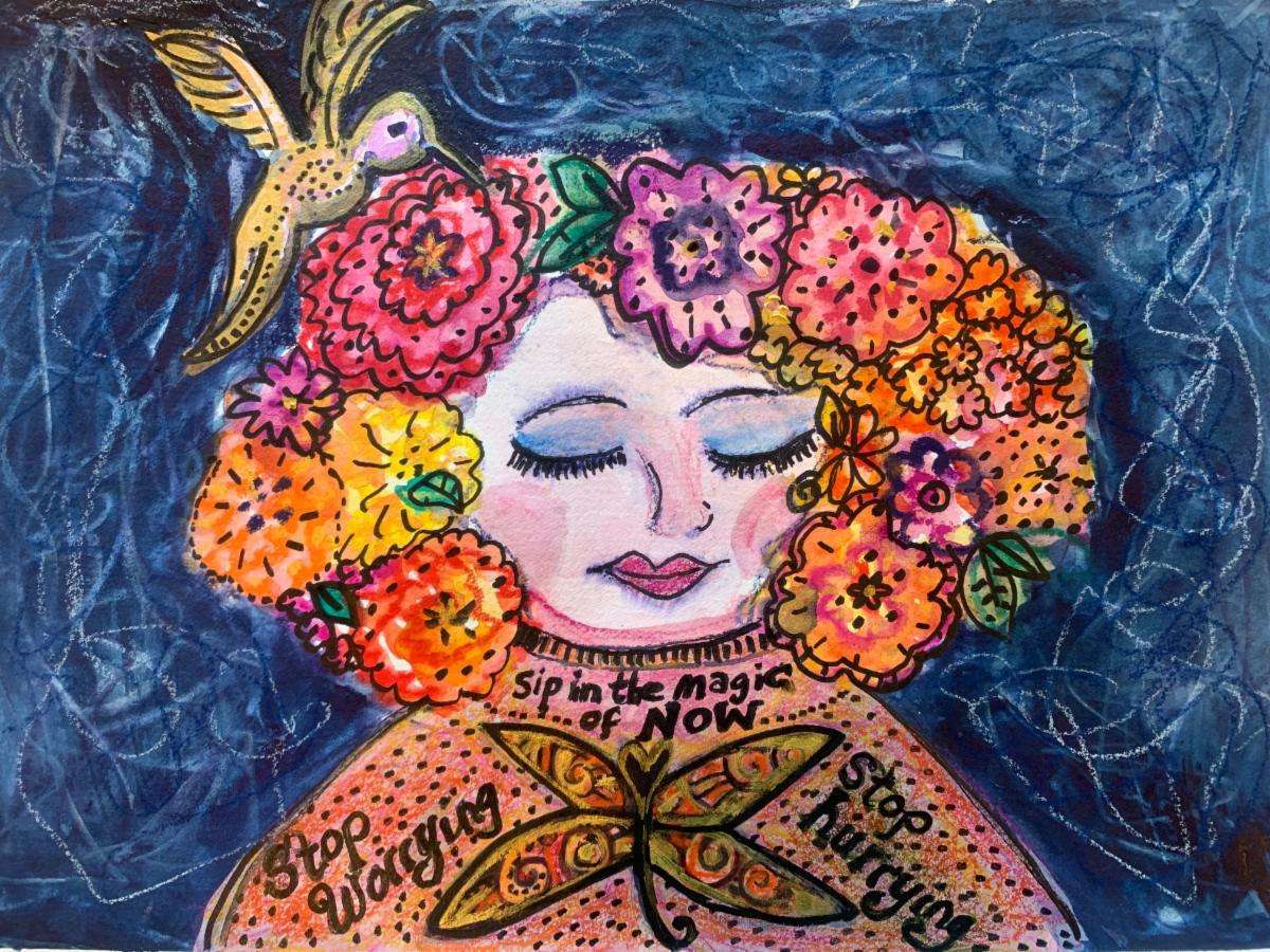 How To Shift From “Oy” To Joy.  (according to a local hummingbird.)